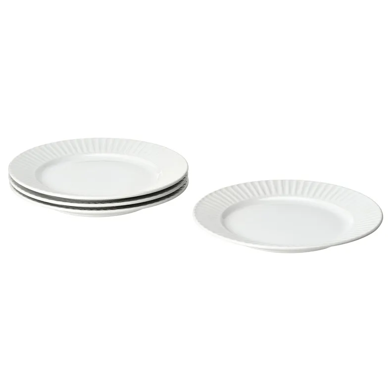 IKEA STRIMMIG СТРИММИГ, тарелка, белый, 27 см 504.681.99 фото №1