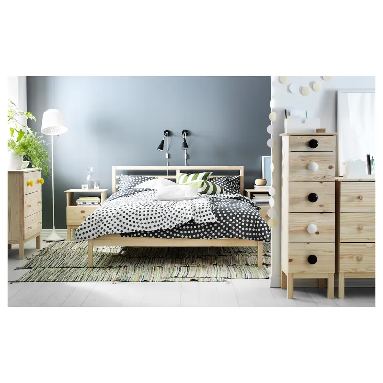 IKEA TARVA ТАРВА, каркас кровати, сосна / Лурёй, 140x200 см 890.024.25 фото №6