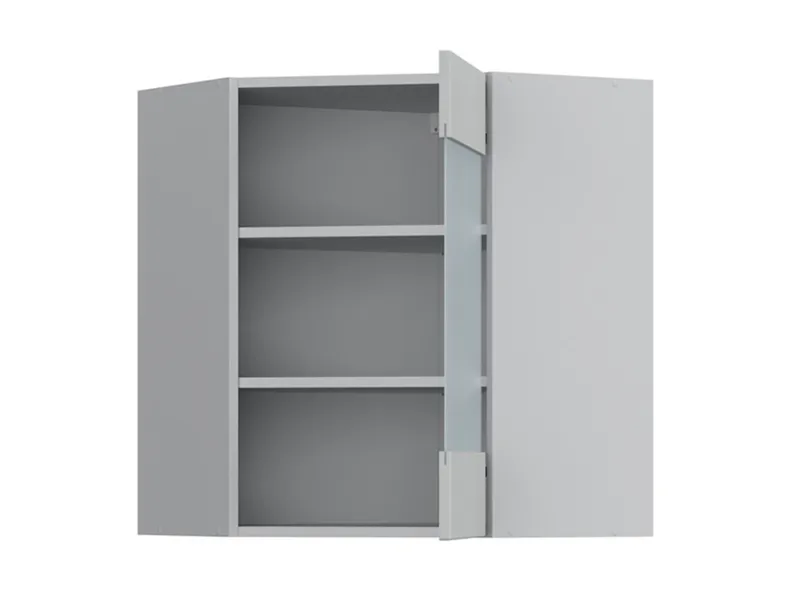 BRW Угловой правый кухонный шкаф Top Line 60 см с витриной серый глянец, серый гранола/серый глянец TV_GNWU_60/72_PV-SZG/SP фото №3