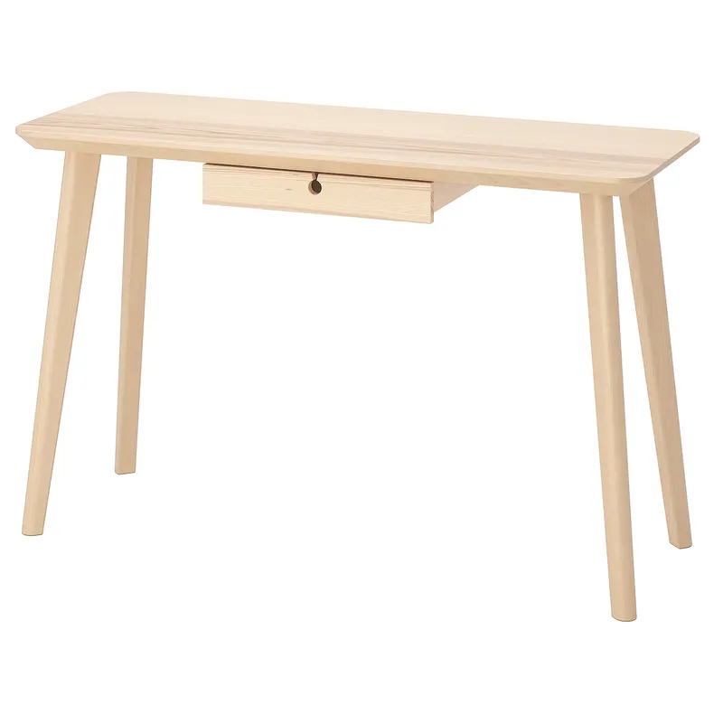 IKEA LISABO ЛИСАБО, письменный стол, ясеневый шпон, 118x45 см 302.990.70 фото №1