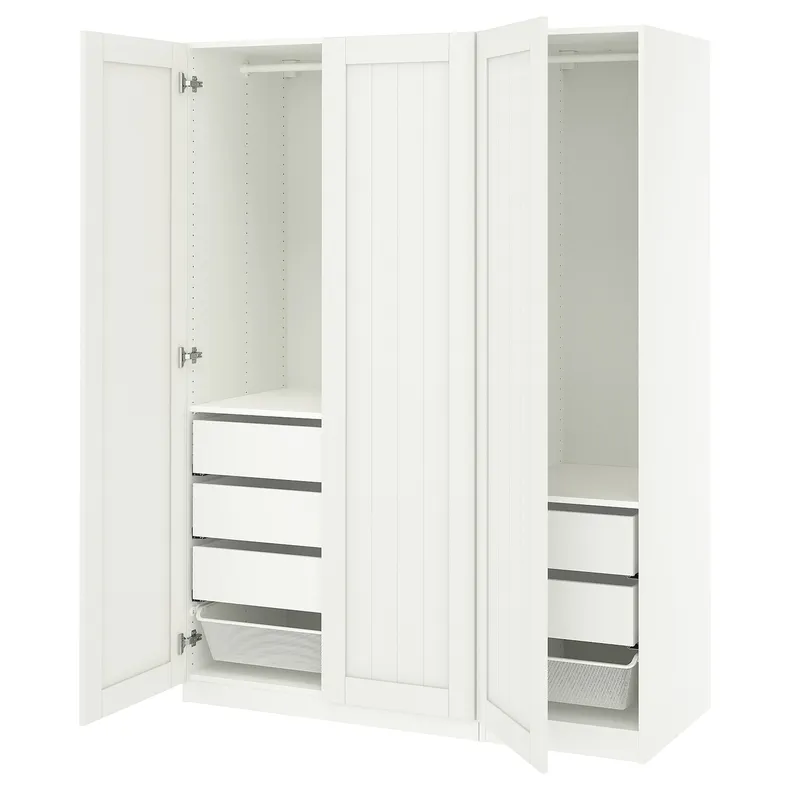 IKEA PAX ПАКС / GULLABERG ГУЛЛАБЕРГ, гардероб, комбинация, белый/белый, 150x60x201 см 395.635.22 фото №1