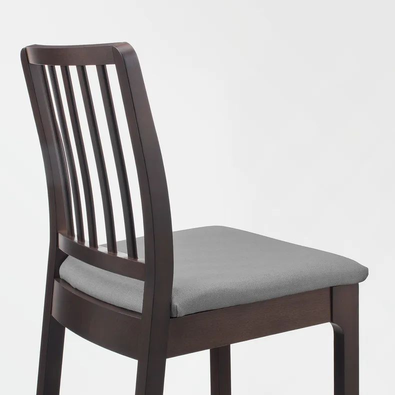 IKEA EKEDALEN ЕКЕДАЛЕН, барний стілець зі спинкою, темно-коричневий / ОРРСТА світло-сірий, 75 см 104.005.40 фото №3