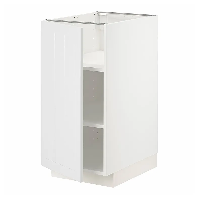 IKEA METOD МЕТОД, підлогова шафа з полицями, білий / стенсундський білий, 40x60 см 494.607.93 фото №1