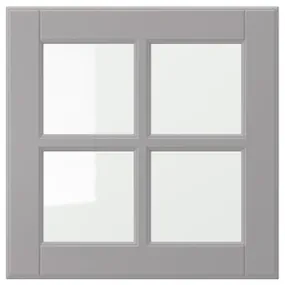 IKEA BODBYN БУДБІН, скляні дверцята, сірий, 40x40 см 604.850.42 фото