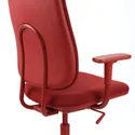 IKEA SMÖRKULL СМЕРКУЛЛЬ, офісний стілець із підлокітниками, Грассенс червоний 605.034.37 фото thumb №8