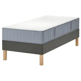 IKEA LYNGÖR ЛЮНГЕР, диван-ліжко, Vågstranda середня твердість / світло-блакитний темно-сірий, 90x200 см 995.537.99 фото