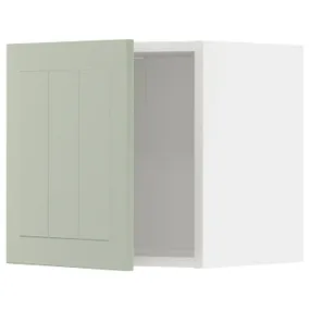 IKEA METOD МЕТОД, навесной шкаф, белый / светло-зеленый, 40x40 см 794.870.22 фото
