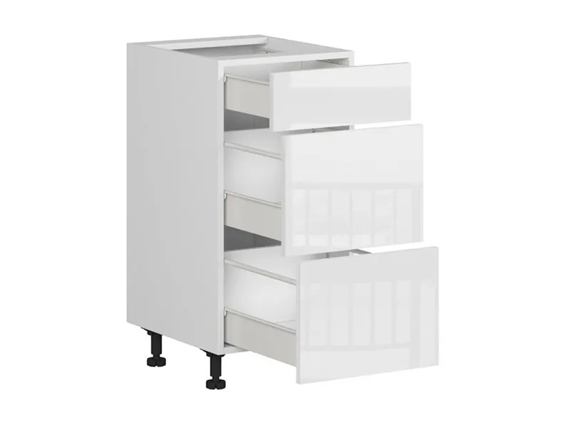 BRW Tapo Special 40 см кухонный базовый шкаф с ящиками белый экрю, альпийский белый/экрю белый FK_D3S_40/82_2SMB/SMB-BAL/BIEC фото №3