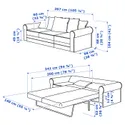IKEA GRÖNLID ГРЕНЛІД, 3-місний диван-ліжко, ЛЬЙУНГЕН світло-зелений 095.365.92 фото thumb №8