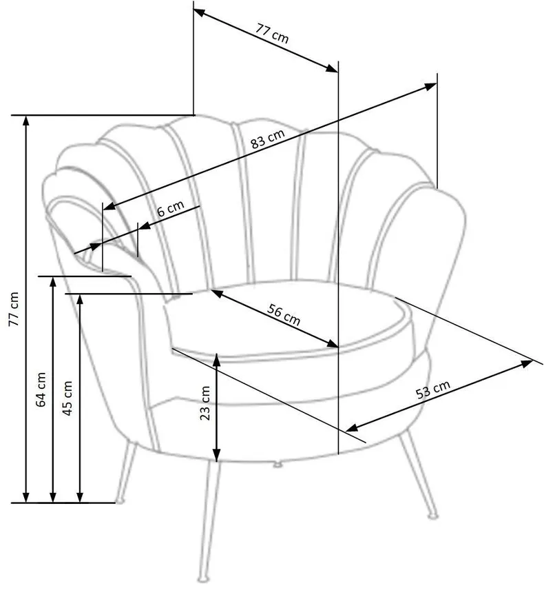Мягкое кресло HALMAR AMORINITO светло-розовый/золотой фото №11