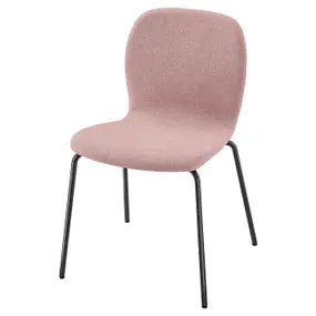IKEA KARLPETTER КАРЛЬПЕТТЕР, стілець, Gunnared світло-рожевий / Sebast чорний 994.814.63 фото