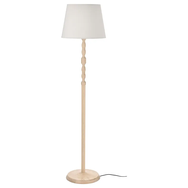 IKEA KINNAHULT КИННАГУЛЬТ, светильник напольный, пепельный / белый, 150 см 105.592.57 фото №1