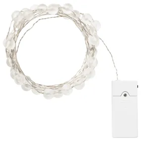 IKEA SNÖYRA СНЕЮРА, LED гірлянда, 40 ламп, внутрішній/батарейний сріблястий 103.647.59 фото
