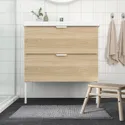 IKEA TOFTBO ТОФТБО, килимок для ванної кімнати, сіро-білий меланж, 50x80 см 904.222.51 фото thumb №2