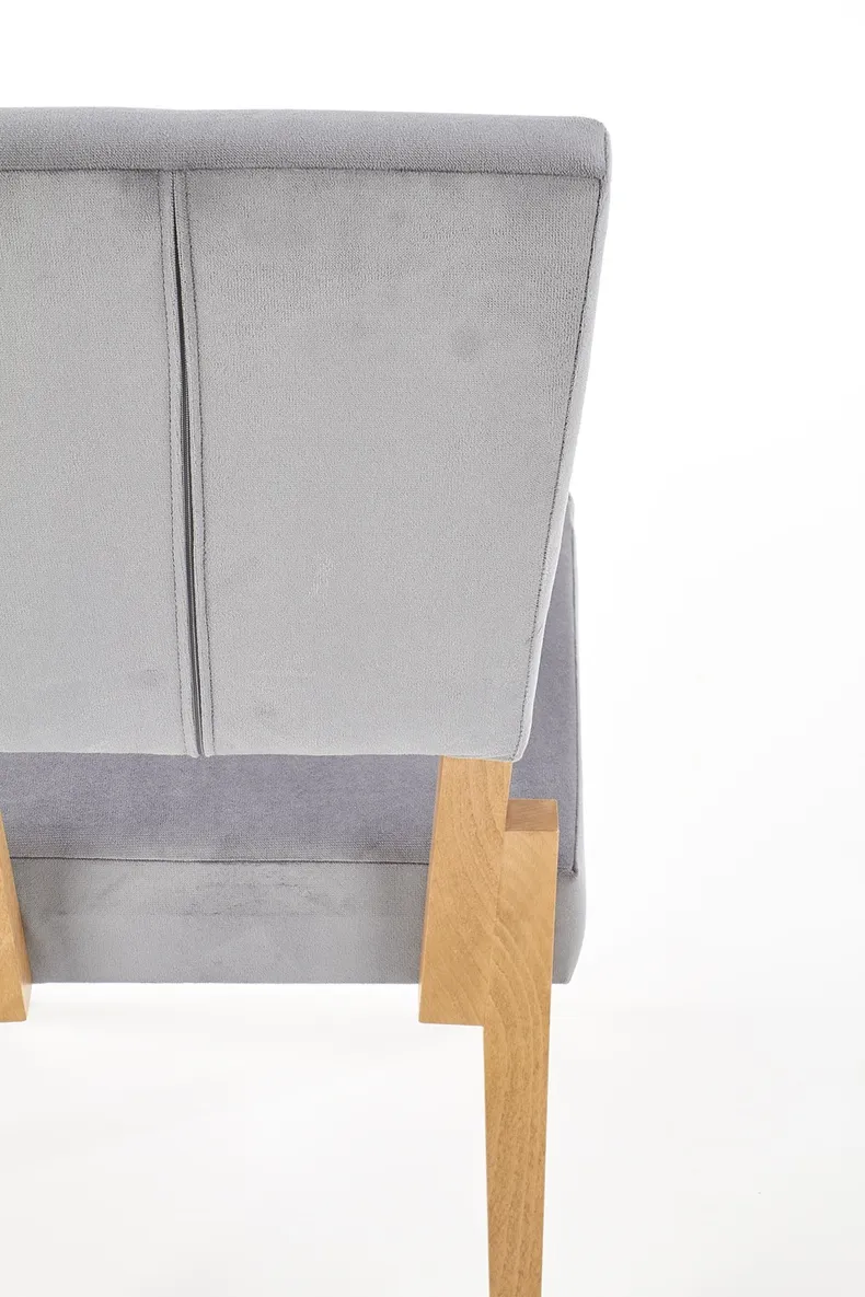 Кухонний стілець HALMAR Sorbus, оббивка - сірий, ніжки - дуб медовий (1шт=2шт) фото №8