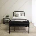 Ліжко односпальне металеве 90x200 см MEBEL ELITE PABLO, чорний фото thumb №3