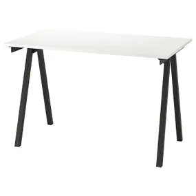 IKEA TROTTEN ТРОТТЕН, письменный стол, белый / антрацит, 120x70 см 494.295.71 фото