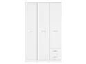 BRW Шкаф трехдверный Nepo Plus 118 см с ящиками белый, белый SZF3D2S-BI фото thumb №2