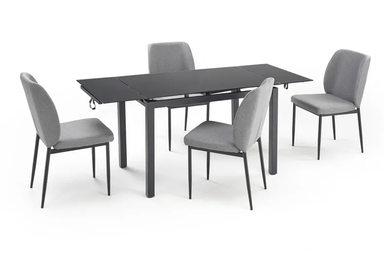Столовый комплект HALMAR JASPER Стол + 4 стула, Серый фото №3