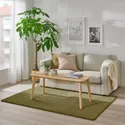 IKEA STOENSE СТОЕНСЕ, килим, короткий ворс, світлий оливково-зелений, 133x195 см 705.001.79 фото thumb №4