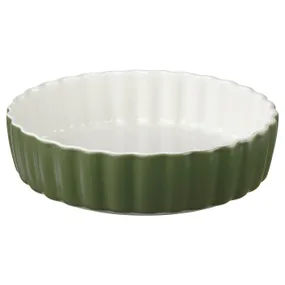 IKEA NÄBBFISK НЭББФИСК, форма для открытого пирога, белый / темно-зеленый, 24 см 905.711.23 фото
