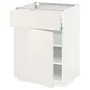 IKEA METOD МЕТОД / MAXIMERA МАКСІМЕРА, підлогова шафа з шухлядами та дверц, білий / ВЕДДІНГЕ білий, 60x60 см 094.633.31 фото