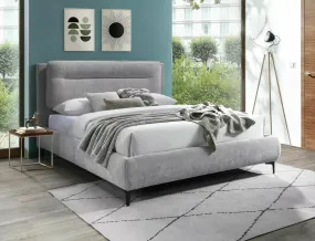 Ліжко двоспальне SIGNAL Nicosia Raven 160x200 см, світло-сірий фото