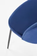 Кухонний стілець HALMAR K314 - чорні, оббивка - темно-синя фото thumb №5