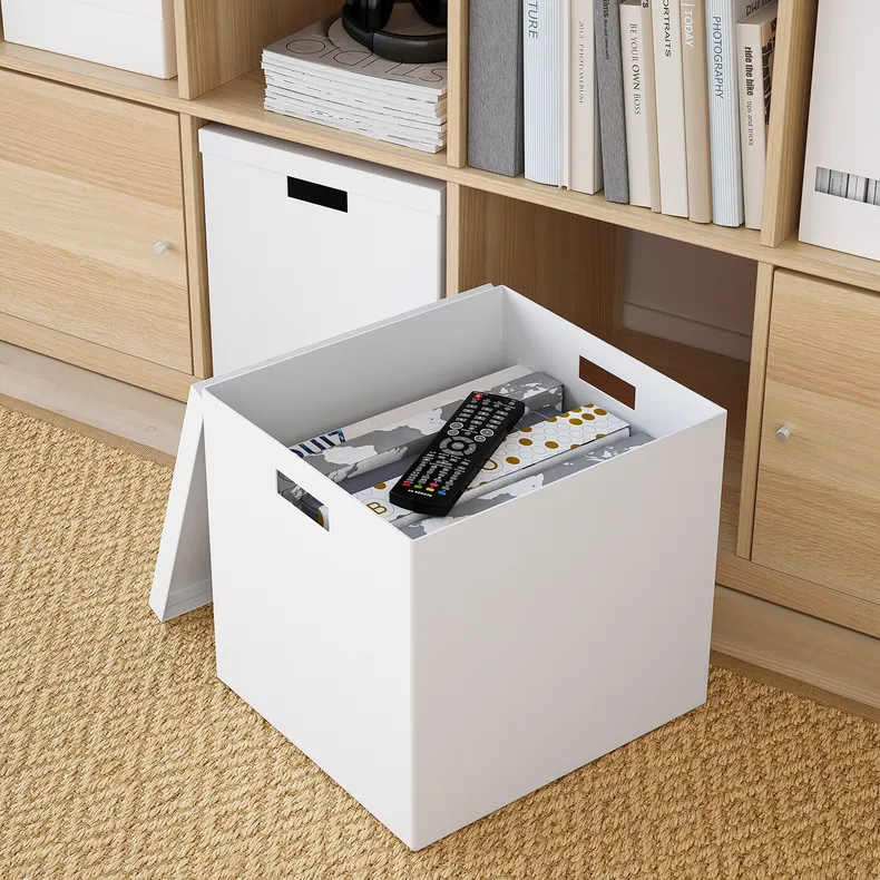 IKEA TJENA ТЙЕНА, коробка для зберігання з кришкою, білий, 32x35x32 см 404.693.02 фото №2