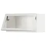 IKEA METOD МЕТОД, гориз навесной шкаф / стеклян дверь, белый / Хейста белое прозрачное стекло, 80x40 см 194.905.84 фото