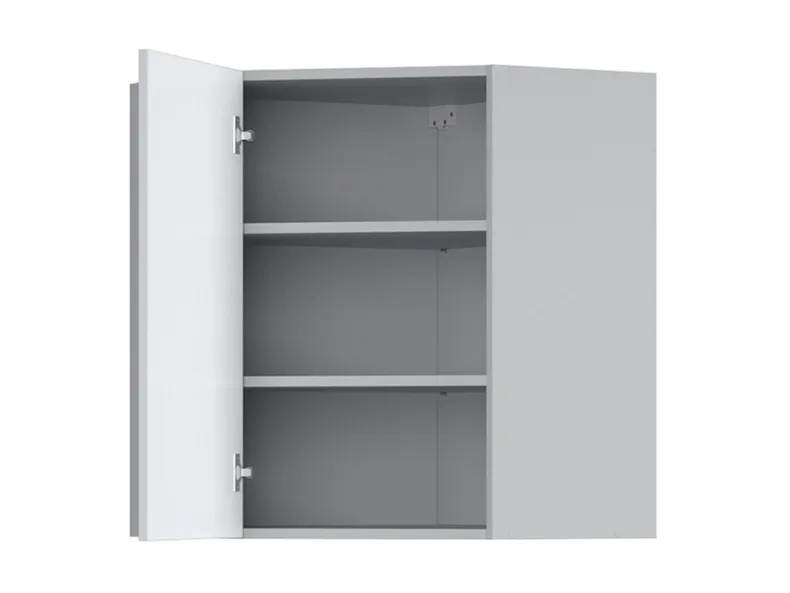 BRW Верхний кухонный шкаф Верди 60 см угловой левый светло-серый матовый, греноловый серый/светло-серый матовый FL_GNWU_60/72_L-SZG/JSZM фото №3