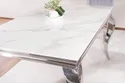 Журнальний стіл SIGNAL PRINCE C CERAMIC стільниця - білий мармур, CALACATTA ніжки - метал хром, 40x120 см фото thumb №10