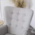 Кресло мягкое с подставкой для ног MEBEL ELITE LOZANO 2 Velvet, ткань: серый фото thumb №4