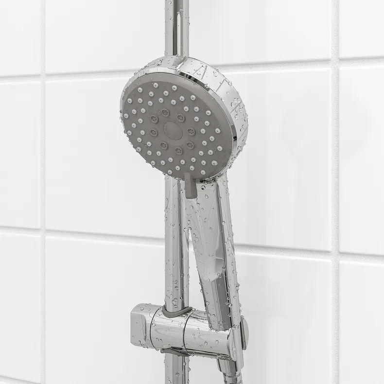 IKEA BROGRUND БРОГРУНД, душовий комплект із термост змішув, хромований 203.425.35 фото №8