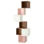 IKEA EKET ЕКЕТ, настінна комбінація шаф, горіховий / білий блідо-рожевий, 80x35x210 см 694.903.36 фото