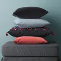 IKEA SANELA САНЕЛА, чохол на подушку, темно-сірий, 50x50 см 804.717.32 фото thumb №4