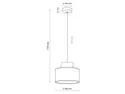 BRW Підвісний світильник Duo Jute 170 см тканинний бежево-цегляний 095058 фото thumb №5