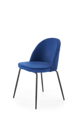 Кухонний стілець оксамитовий HALMAR K314 Velvet, темно-синій фото