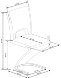 Кухонный стул HALMAR K441 серый/черный фото thumb №10