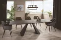 Стол обеденный раскладной SIGNAL SALVADORE, коричневый эффект дерева / черный мат, 90x180 фото thumb №18