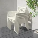 IKEA BONDHOLMEN БОНДХОЛЬМЕН, садовое кресло, белый / бежевый 105.581.73 фото thumb №4