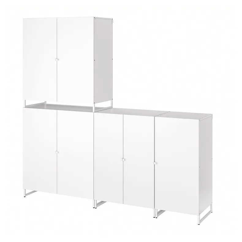 IKEA JOSTEIN ЙОСТЕЙН, стеллаж с дверцами, внутренний / наружный / белый, 182x44x180 см 394.372.94 фото №1