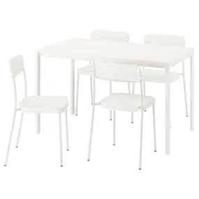 IKEA VIHALS / VIHALS, стол и 4 стула, белый белый/белый, 125x74 см 195.899.38 фото