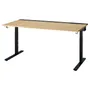 IKEA MITTZON МІТТЗОН, письмовий стіл, okl дуб/чорний, 160x80 см 595.291.22 фото