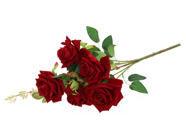 BRW букет троянд 55 см 5 шт. червоні 090889 фото №1