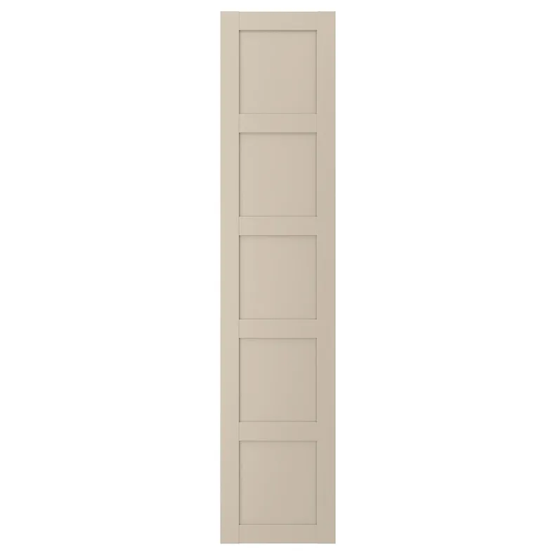 IKEA BERGSBO БЕРГСБУ, дверцята з петлями, сірий бежевий, 50x229 см 094.362.48 фото №1