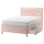 IKEA IDANÄS ИДАНЭС, кровать с отделением для хранения, Окрашенный в бледно-розовый цвет, 140x200 см 804.471.67 фото