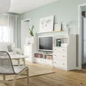 IKEA HAUGA ХАУГА, комбінація шаф для телевізора, білий, 277x46x116 см 593.884.38 фото thumb №2