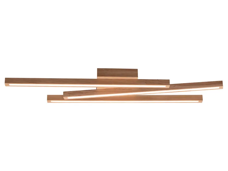 BRW Стельовий світлодіодний 3-точковий світильник Linus Sidelong дерев'яний коричневий 075206 фото №1