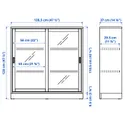 IKEA TONSTAD ТОНСТАД, шкаф+раздвижные стеклянные дверцы, дуб, 121x37x120 см 204.892.78 фото thumb №3